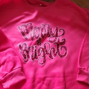 Pink Merry & Bright sweat pullover XL